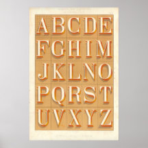 Alphabet (Lettres capitales romaines) Posters