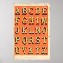Alphabet (Lettres fantaisie) Affiches