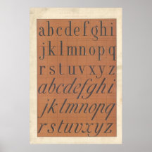 Alphabet (Lettres romaines) Posters