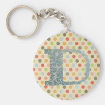 Alphabet personnalisé d'art porte-clef