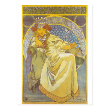 Alphonse Mucha - princesse Hyacint Postcard Carte Postale