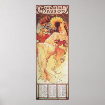 Alphonse Mucha Sunflower Afdruk