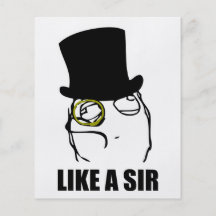 Als de Heer Rage Face Monocle Meme Folders