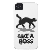 als een chef- zwart katten grappig geval iPhone 4 hoesjes