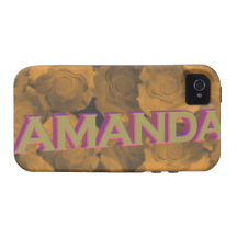 Amanda in 3D goud over perzikchroma nam bloei toe Vibe iPhone 4 Hoesje