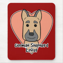 Amant de berger allemand tapis de souris