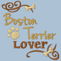 Amant de Boston Terrier chemises brodées