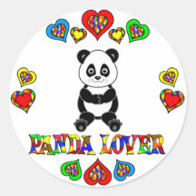 Amant de panda autocollants