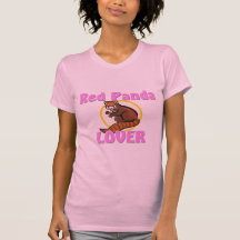 Amant de panda rouge t-shirt