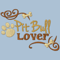 Amant de pitbull chemises brodées