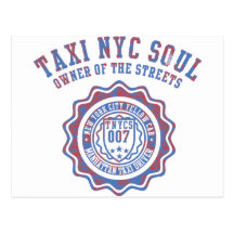 âme de nyc de taxi carte postale