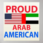 Américain arabe fier affiche