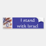 Américain, et drapeau israélien que je me tiens av adhésif pour voiture