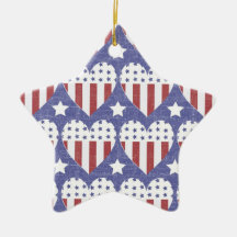 Americana plattelander kerstboom ornament