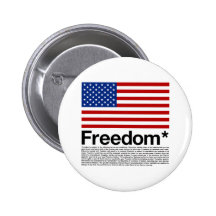 Amerika: De voorwaarden het van de vrijheid Speldbutton