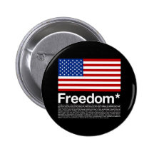 Amerika: De voorwaarden het van de vrijheid Speld Buttons