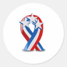 Amerikaans Lint Ronde Stickers