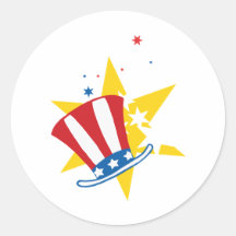 Amerikaans Patriottisch Pet Ronde Stickers
