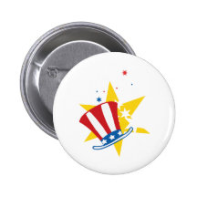 Amerikaans Patriottisch Pet Speldbutton
