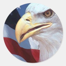 AMERIKAANSE TROTS RONDE STICKERS