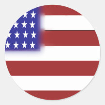 Amerikaanse Vlag 1 Ronde Sticker