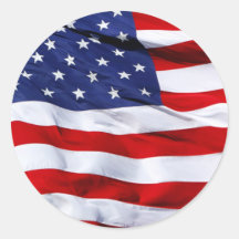 Amerikaanse Vlag om Stickers