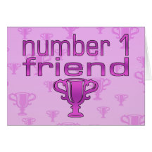 Ami du numéro 1 dans le rose carte