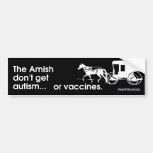 Amish aucun autisme autocollants pour voiture