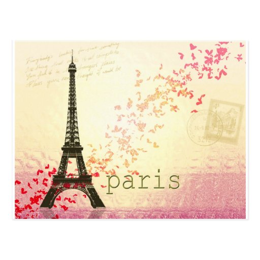 Amour à Paris Carte Postale
