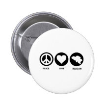 Amour Belgique de paix Badge Avec Épingle