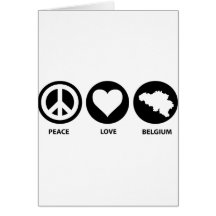 Amour Belgique de paix Carte De Vœux