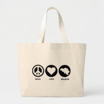 Amour Belgique de paix Sac De Toile