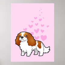 Amour cavalier d'épagneul du Roi Charles Affiches