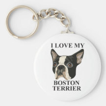Amour de Boston Terrier Porte-clé