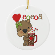 Amour de cacao d'ours de fille ornement de noël