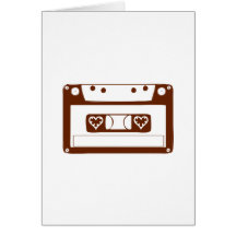 Amour de cassette carte de vœux