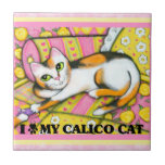 Amour de chat de calicot CeramicTile/trépied Carreau