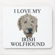 Amour de chien-loup irlandais ! tapis de souris