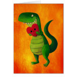 Amour de dinosaure de RAWR Carte De Vœux