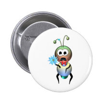 Amour de fleur de fourmi d'atome badges