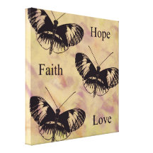 Amour de foi d'espoir d'inspirations de papillon impression sur toile