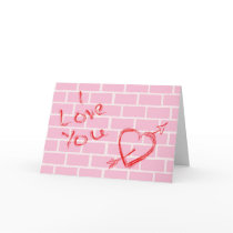 Amour de graffiti carte de vœux