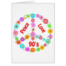 amour de la paix 90s cartes de vœux