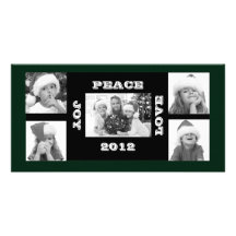 Amour de paix de joie de photos du carte photo 5 d cartes de vœux avec photo