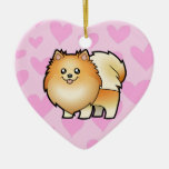 Amour de Pomeranian Décoration Pour Sapin De Noël