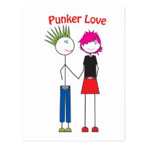Amour de Punker Cartes Postales