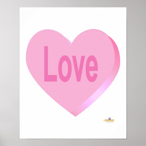 Amour de rose de coeur de sucrerie posters