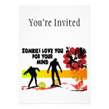 Amour de zombis vous pour votre esprit invitation personnalisée