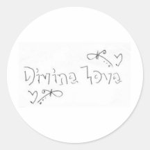 Amour divin autocollant rond