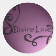 Amour divin autocollant rond